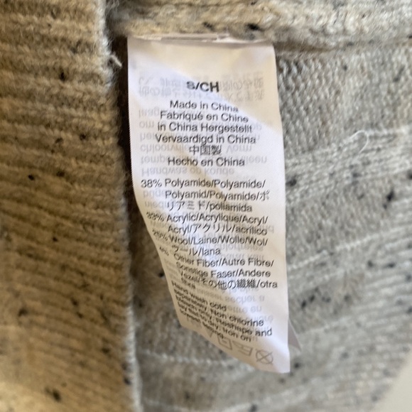 Madewell Donegal Rolled Mockneck Sweater Dress Ribbed Gray Size small - Picture 6 of 6